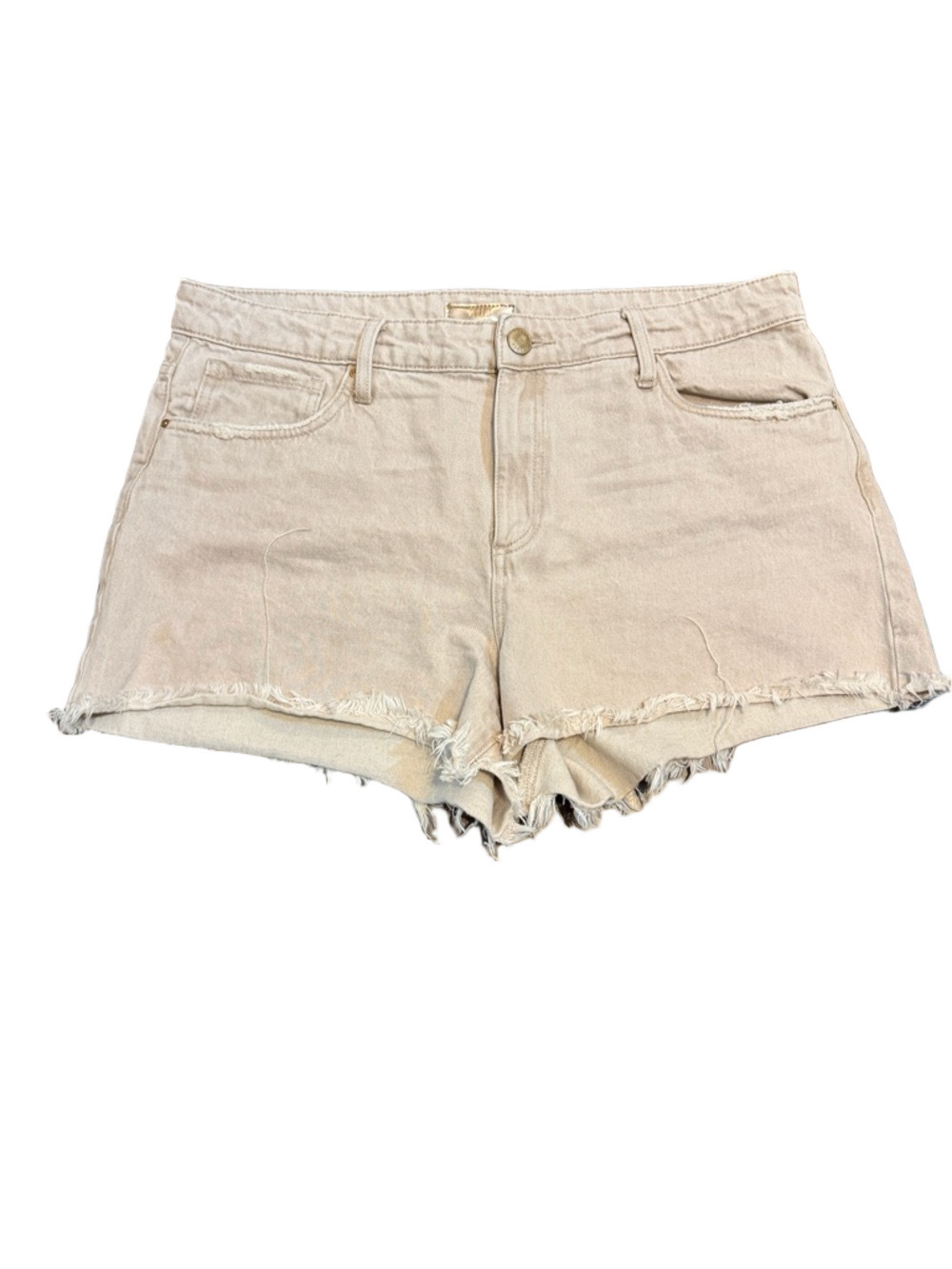 Kut from the Kloth Jane High Rise Frayed Hem High-Rise Jean Shorts Size 14 - Picture 2 of 3